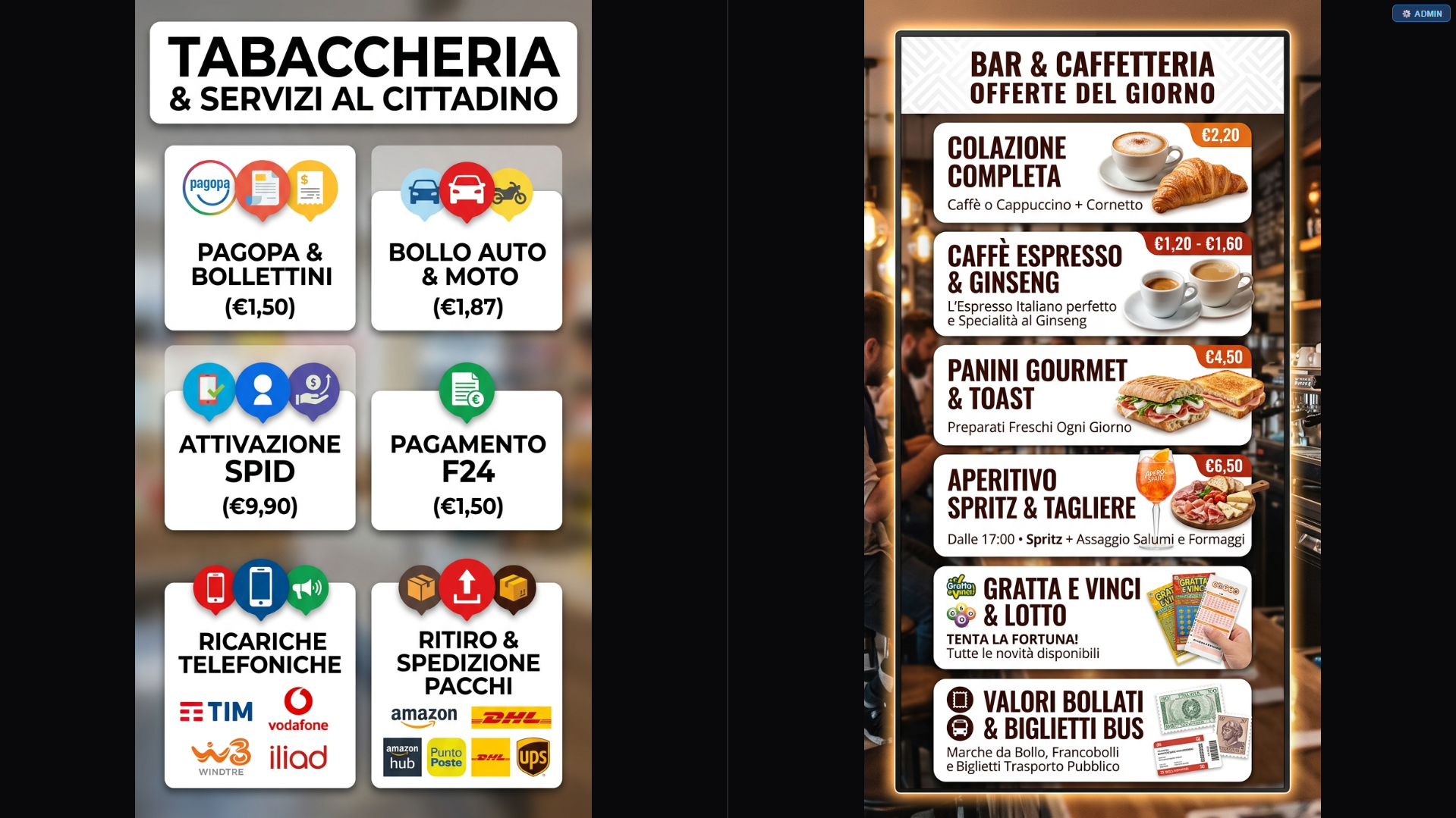 Doppia Bacheca Affiancata Software 10eLotto5Plus