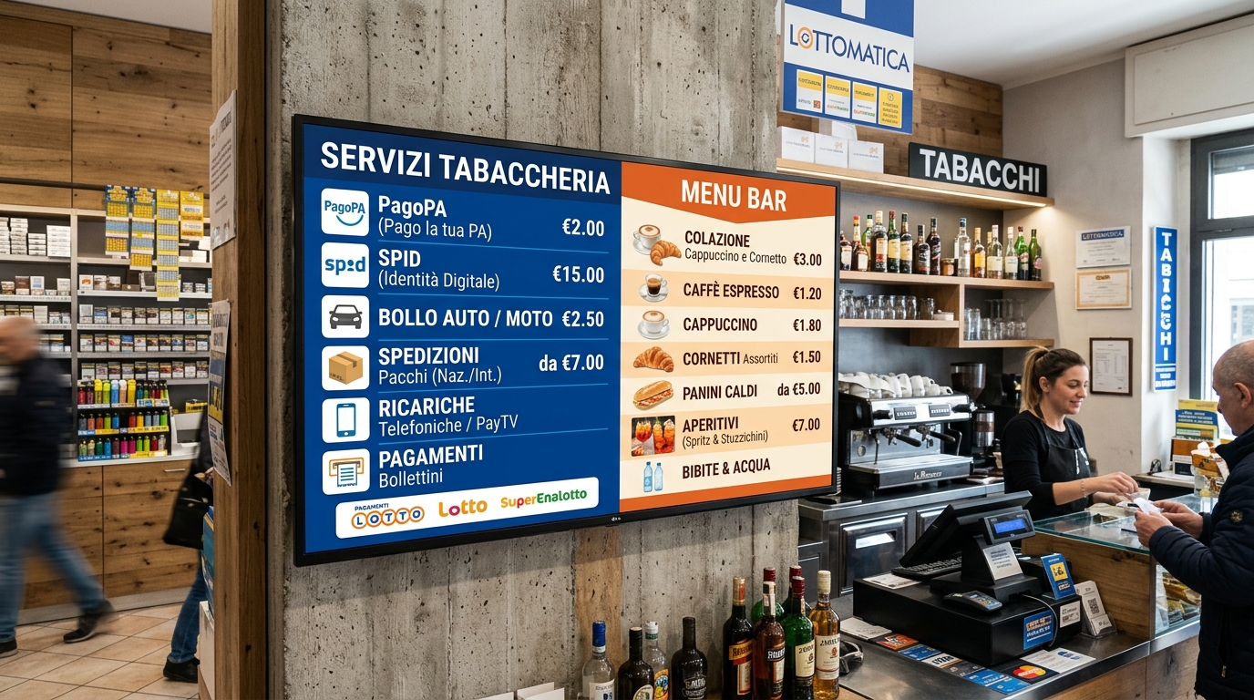 Monitor Smart TV 16:9 Bar Tabacchi