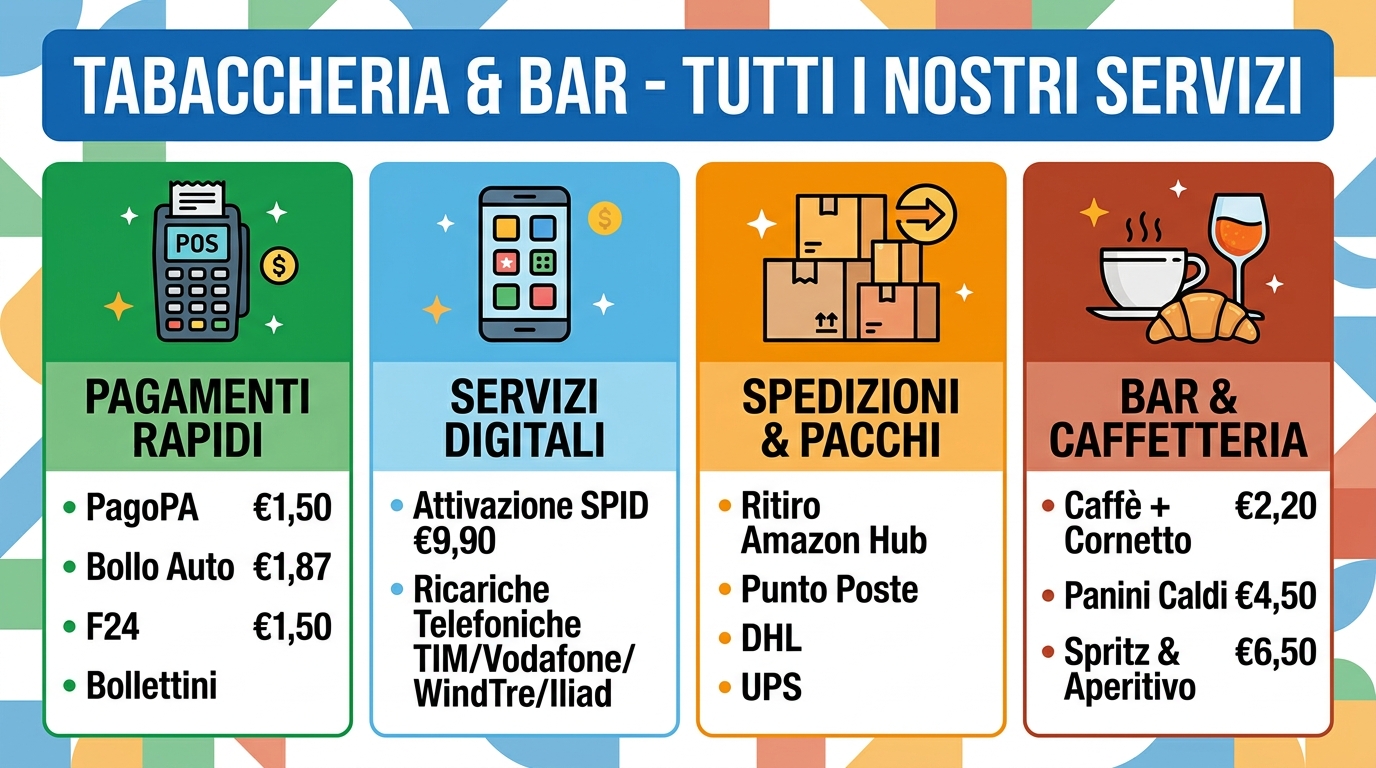Bacheca Digitale Servizi Tabacchi e Bar 16:9