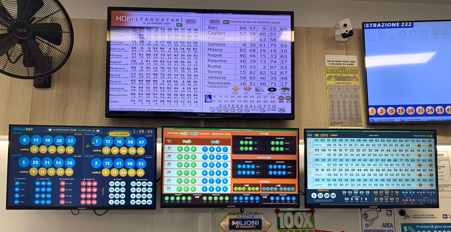 Software 10eLotto5Plus in funzione nella Tabaccheria del Gallo Modena