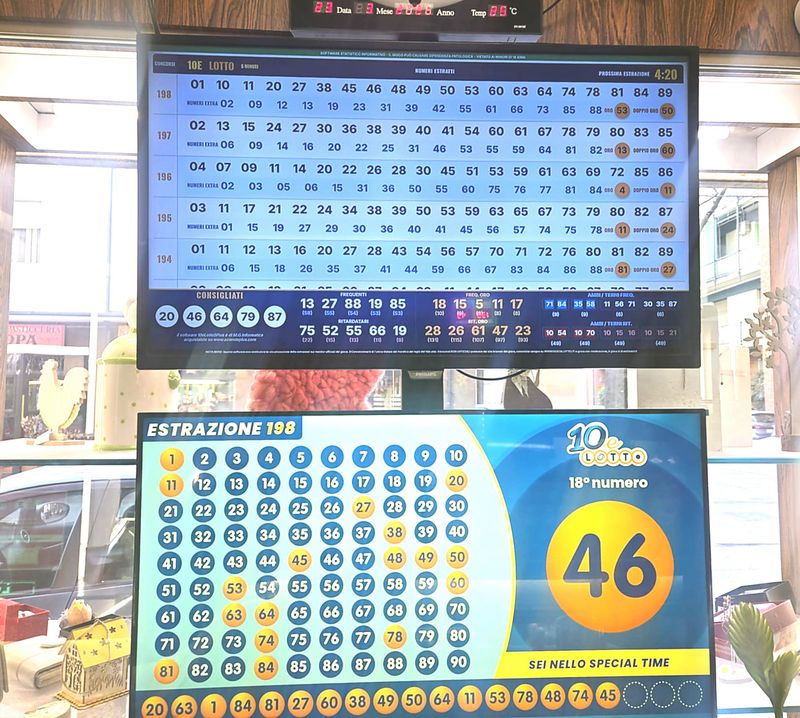 Software 10eLotto5Plus in funzione nella ricevitoria di Modena
